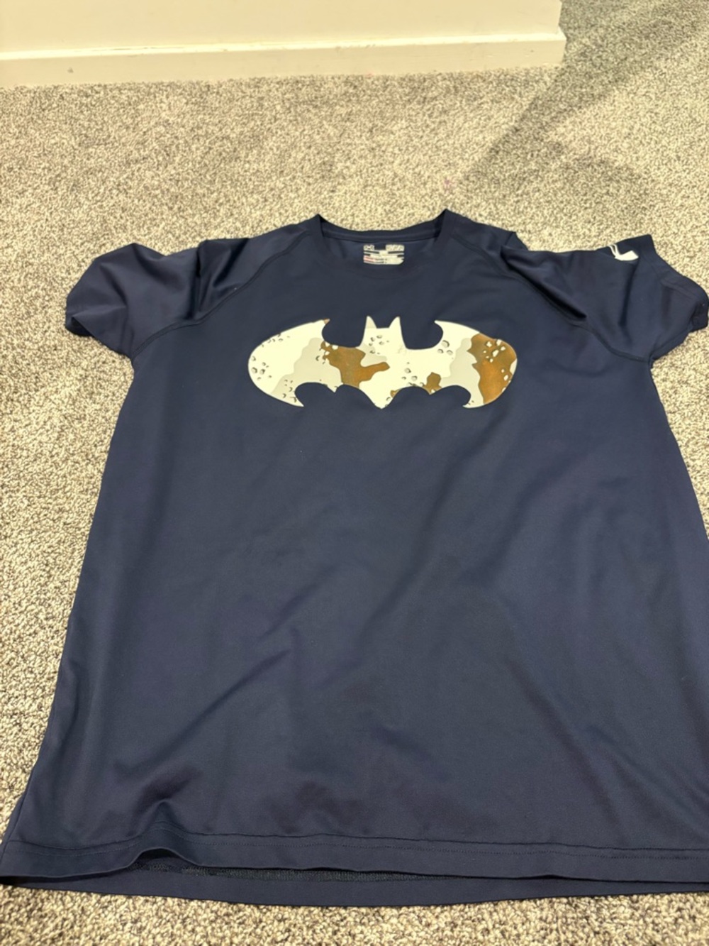 Navy Blue Batman Logo Athletic Tee
